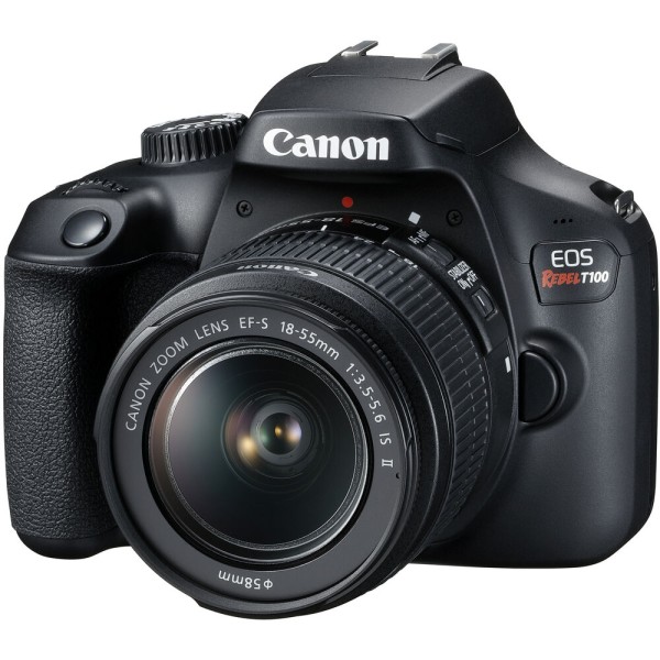 Canon EOS Rebel T100 con lente 18-55 mm DC III + LENTE 75-300mm + Estuche + SD32gb