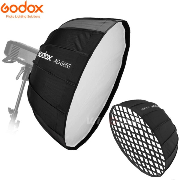 sofbox multifuncional GODOX  AD 65S 65cm armado rápido con grilla para ad400pro