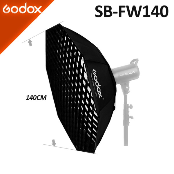 sofbox octogonal 140 cm GOODX SB-FW-140 armado clásico montura bowens con grilla