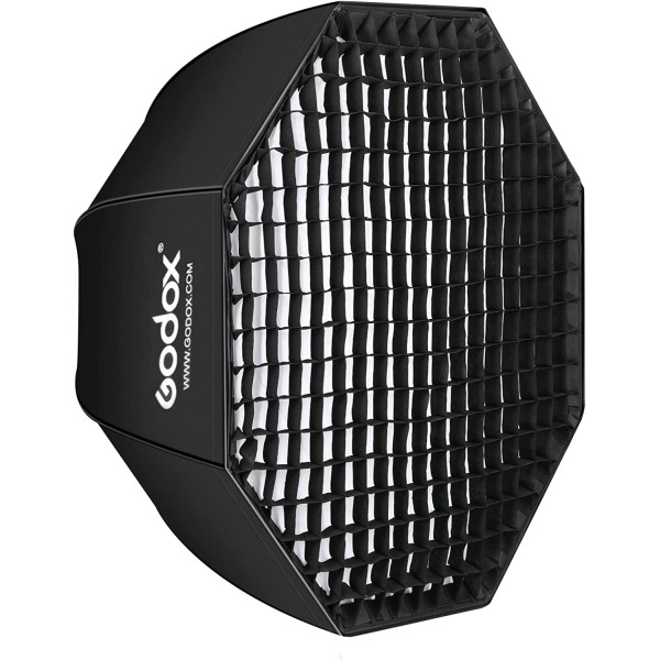 softbox octogonal GODOX  SB-UE120 120CM montura bowens armado rápido con grilla