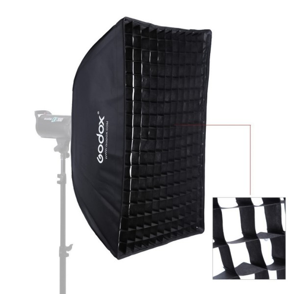 sofbox 60x90 GODOX SB-US-60X90 montura bowens armado rápido con grilla