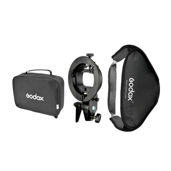 softbox plegable 60x60 GODOX SGUV 60X60 (bracket s2 y 2 telas difusoras)